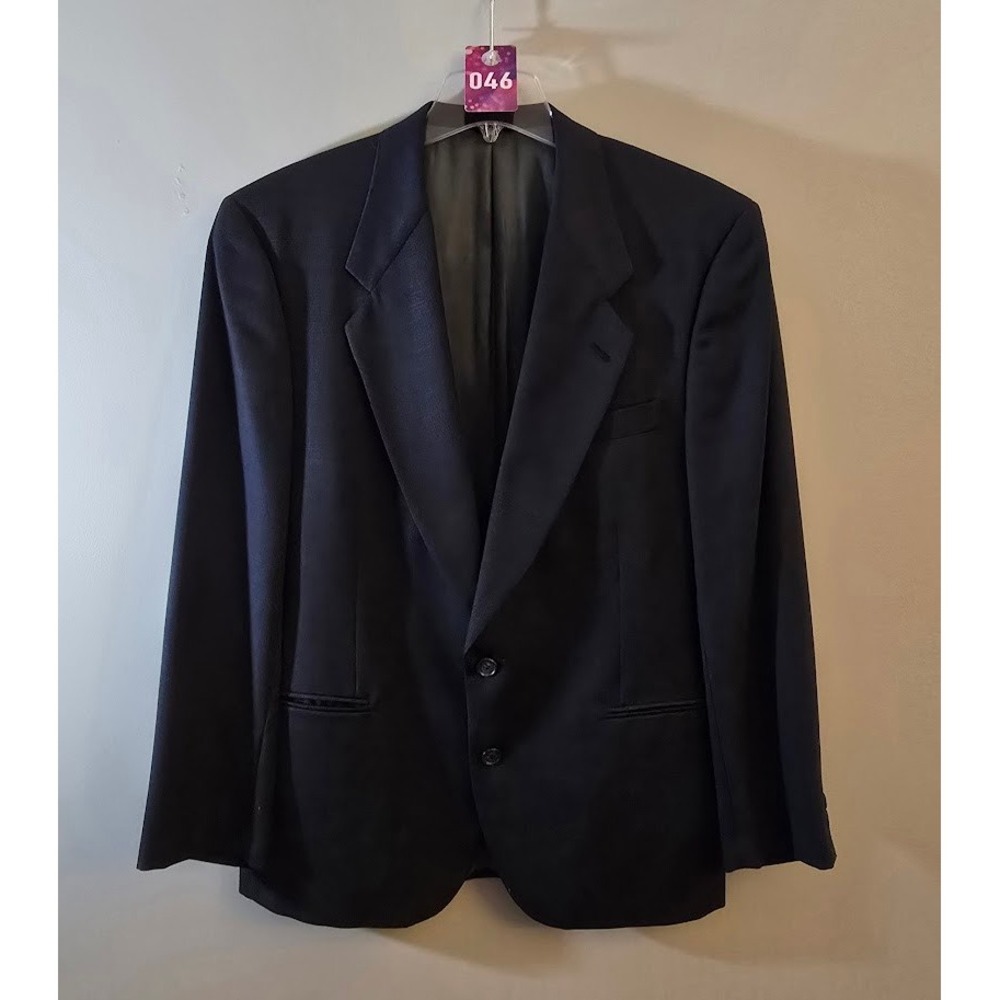 Terzo Uomo Mens Blazer Jacket Navy Blue Pure 100% Wool Italian Design Size 42